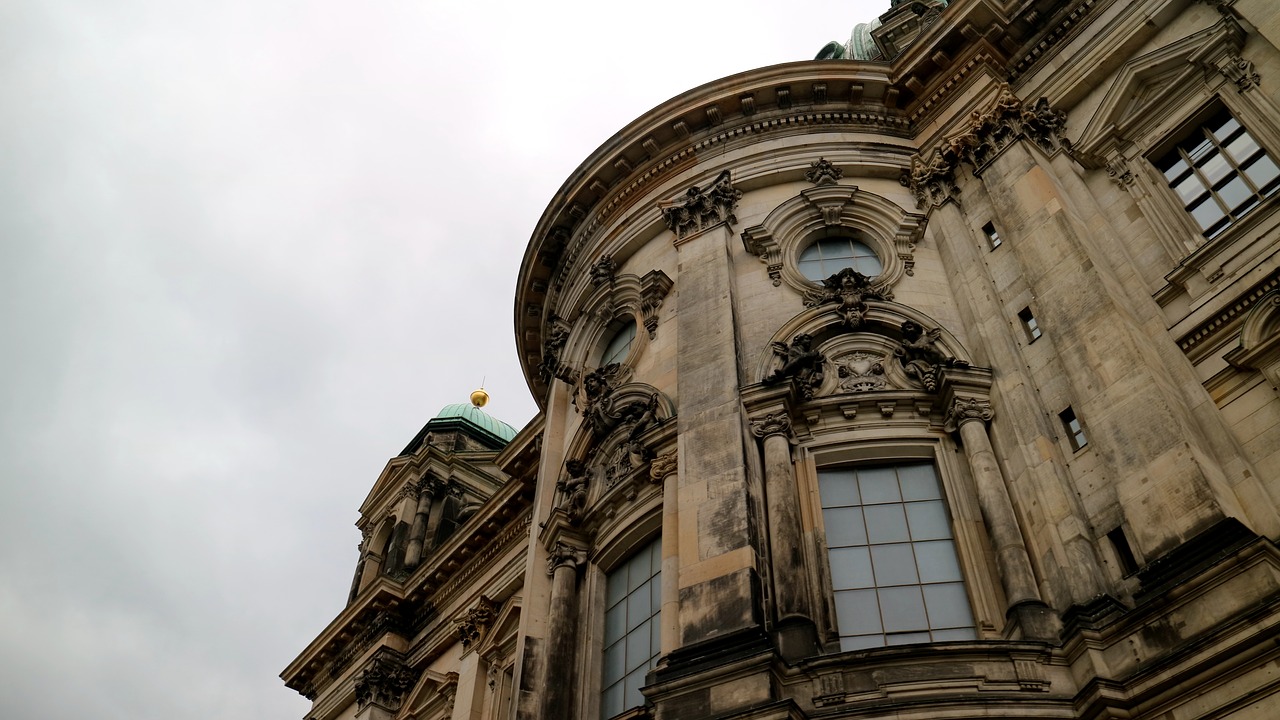 berlin church river banks free photo