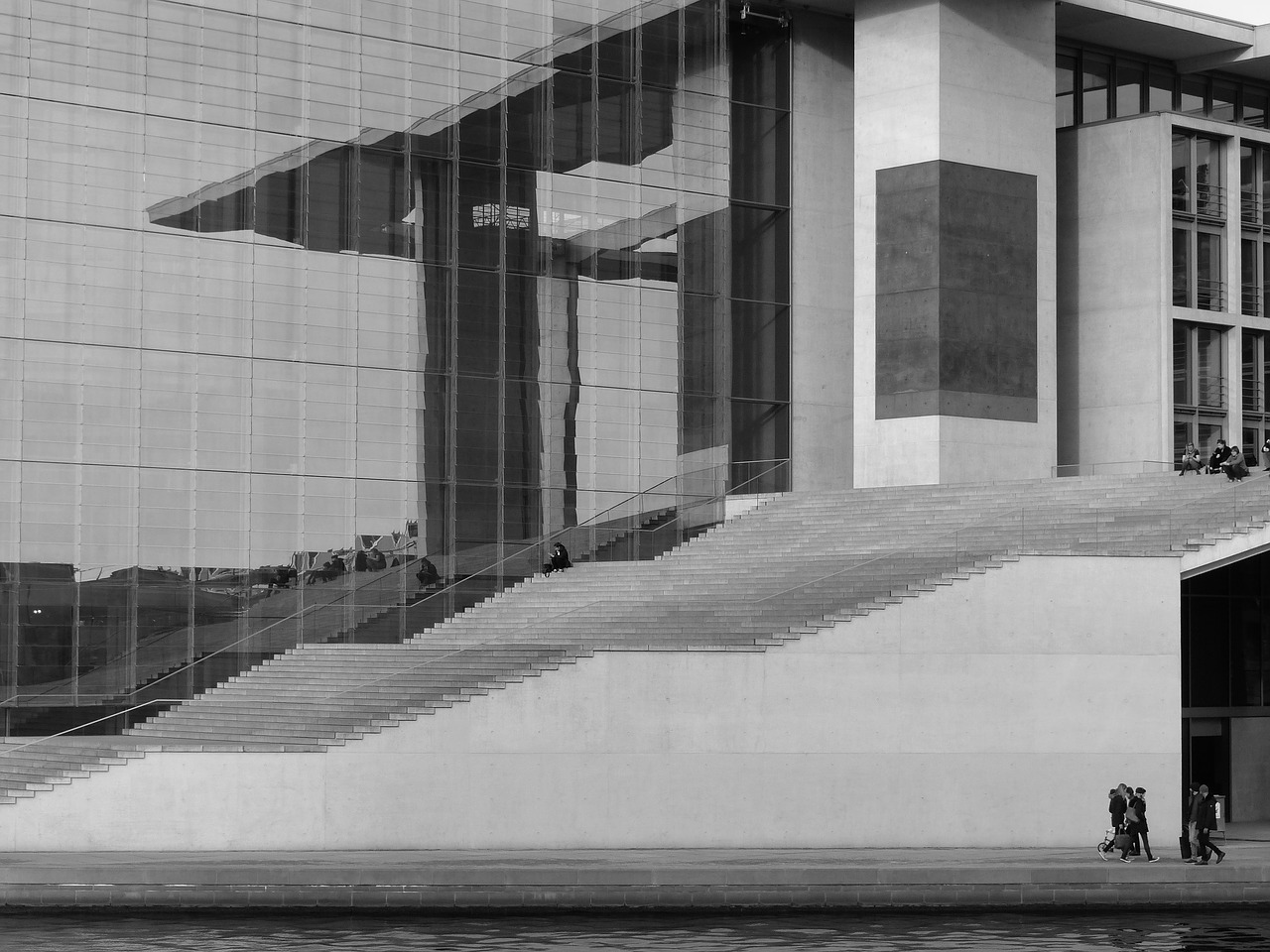 berlin stairs reflection free photo