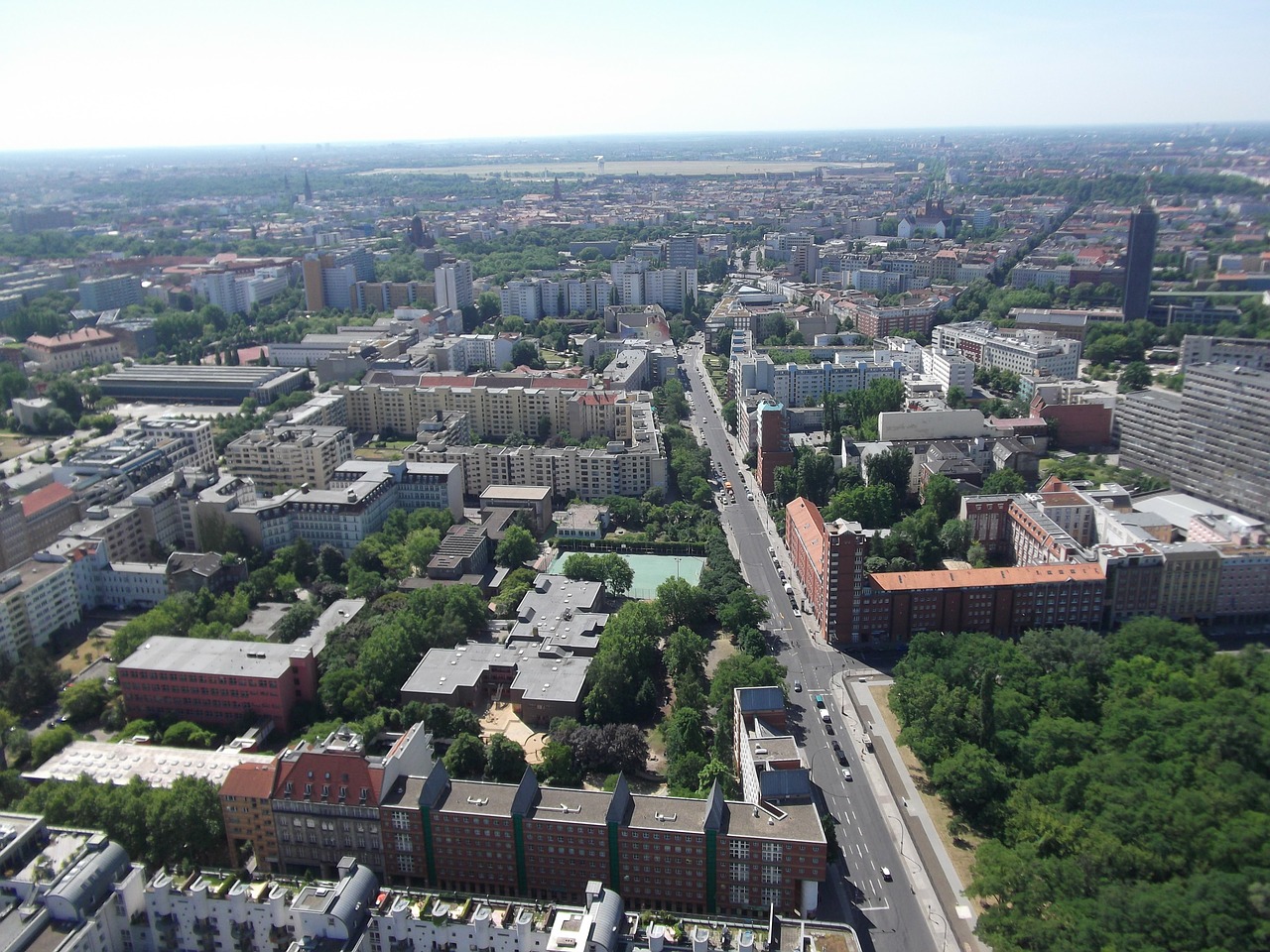 berlin look down building free photo