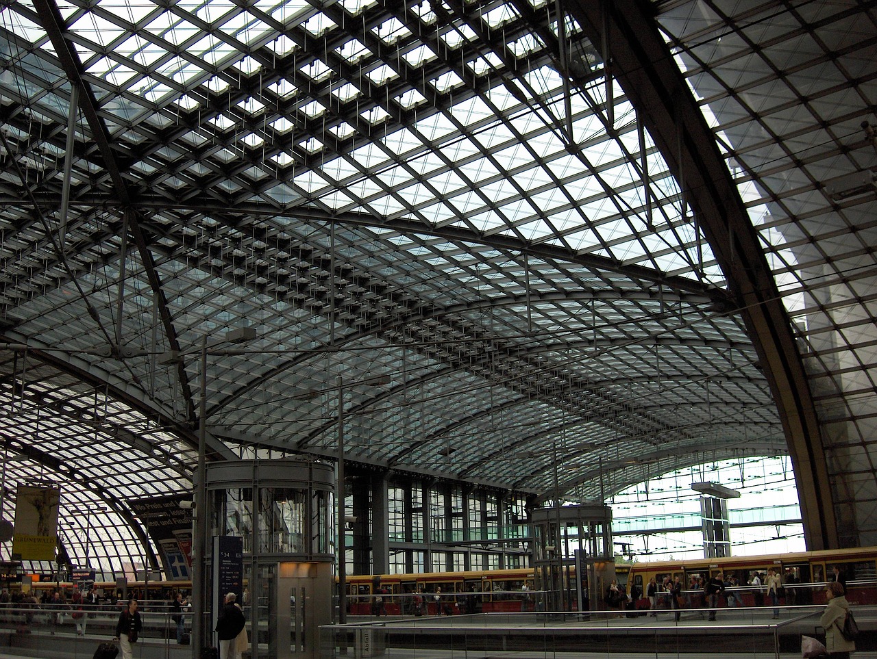 berlin berlin central station roof construction free photo