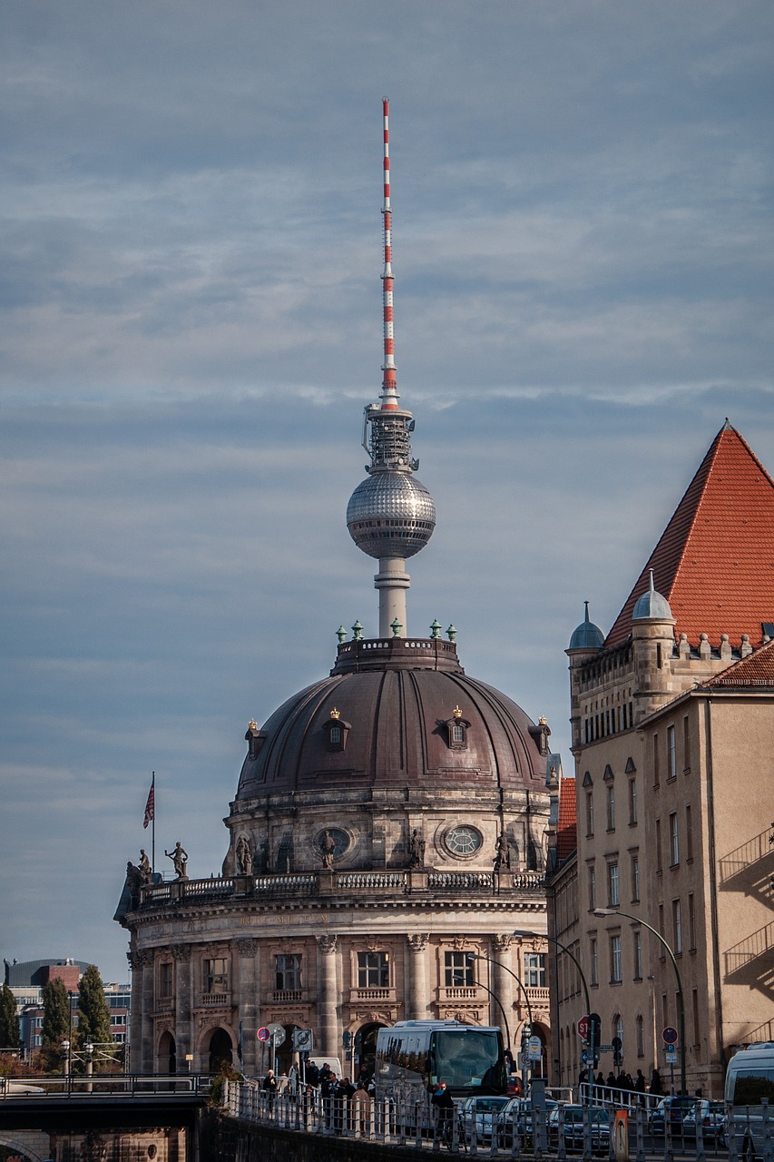 berlin  bode museum  tv tower free photo