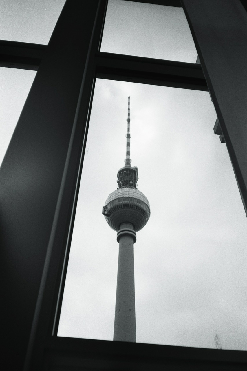 berlin tv tower window free photo