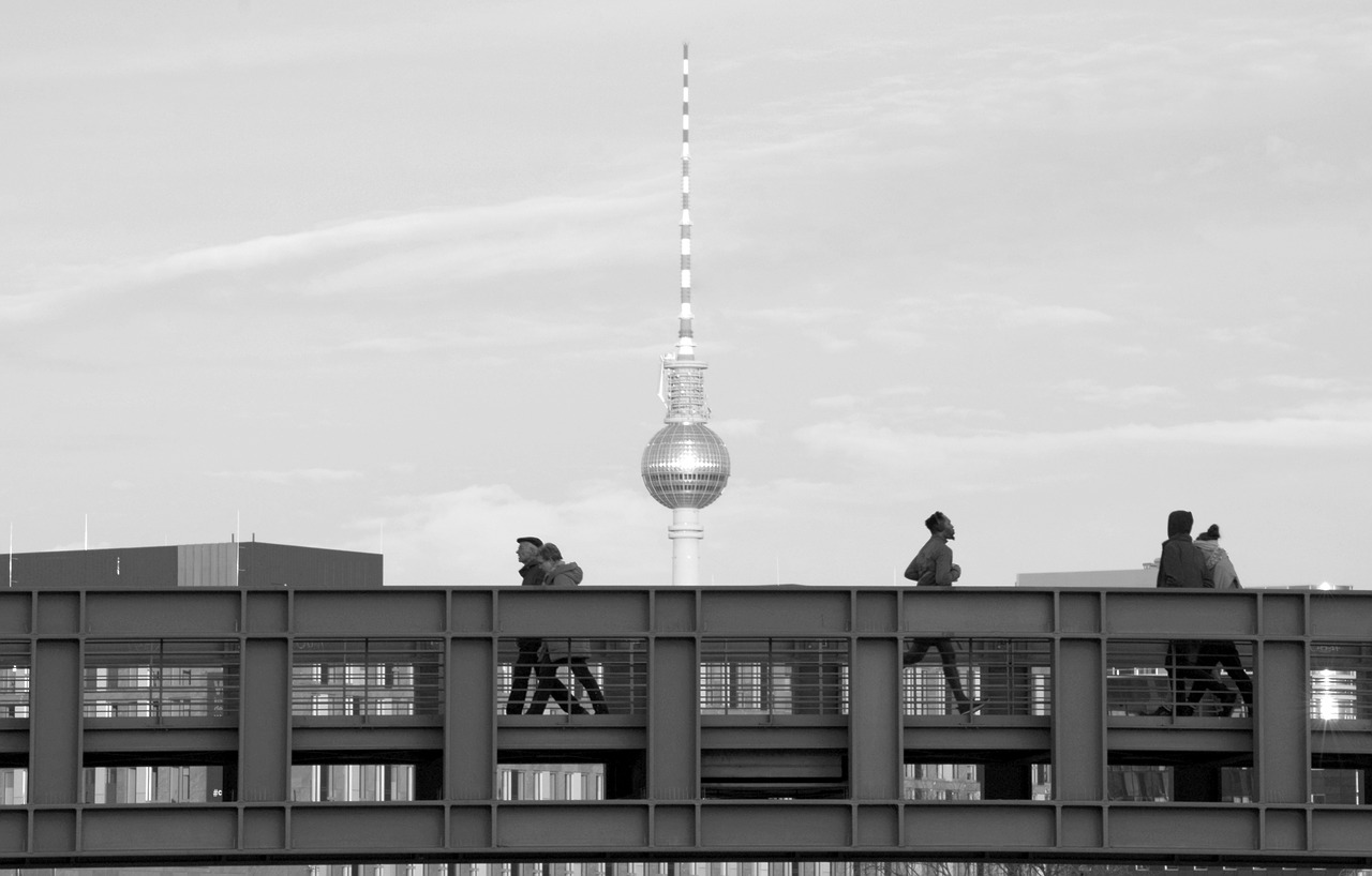 berlin  bridge  tv tower free photo