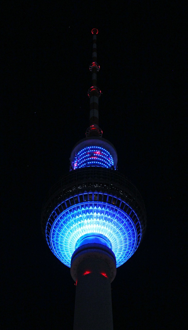 berlin tv tower light free photo