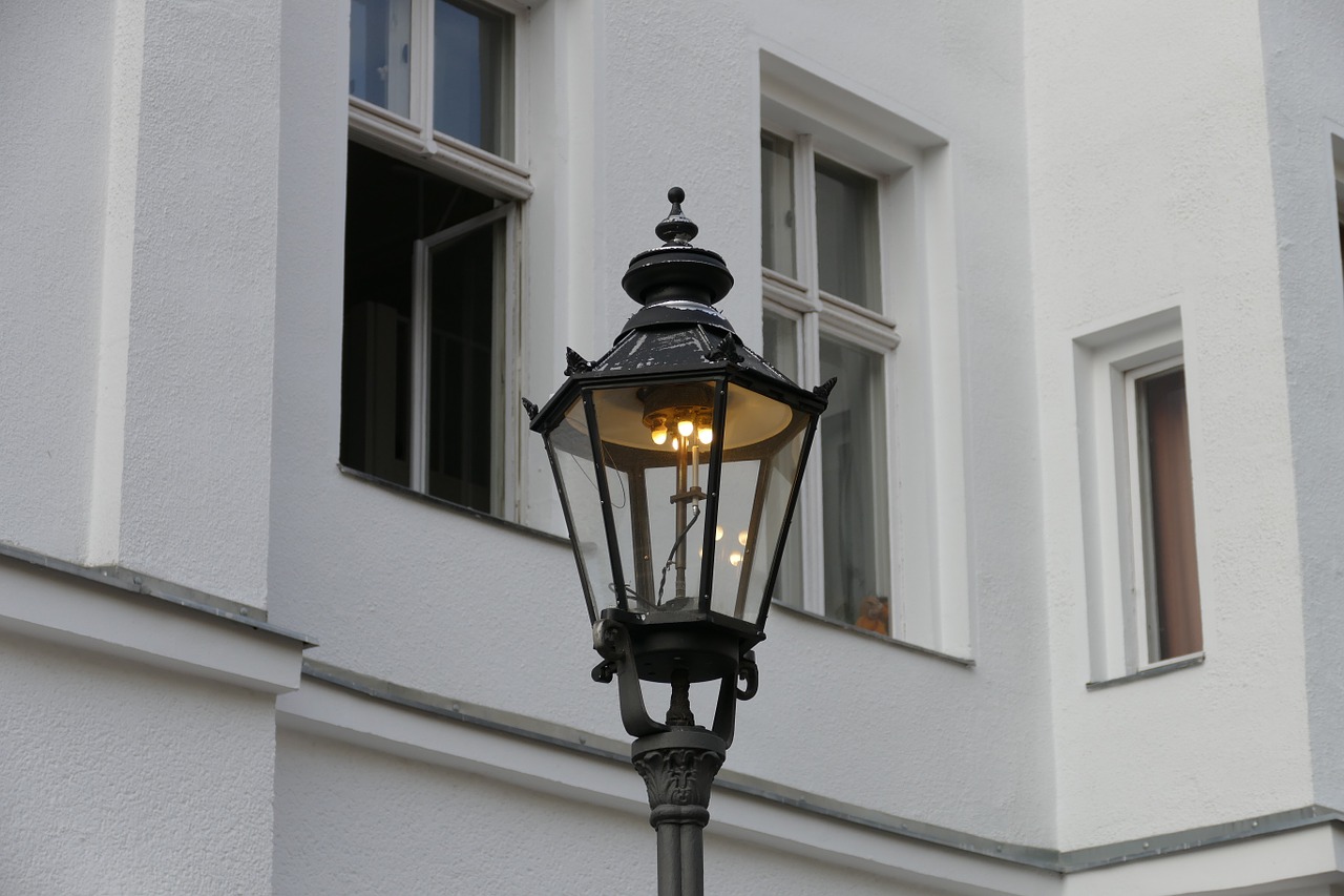berlin gas lantern street lighting free photo
