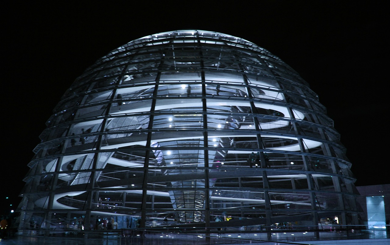 berlin glass dome bundestag free photo