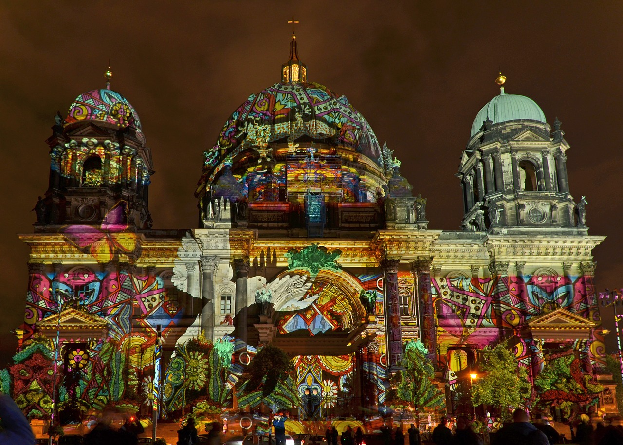 berlin cathedral berlin festival of light free photo