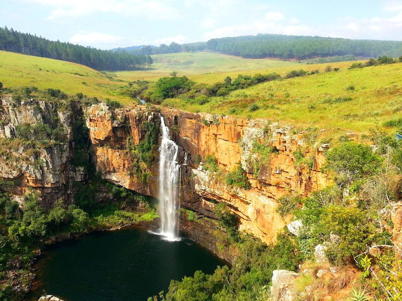 berlin waterfall mpumalanga south africa free photo