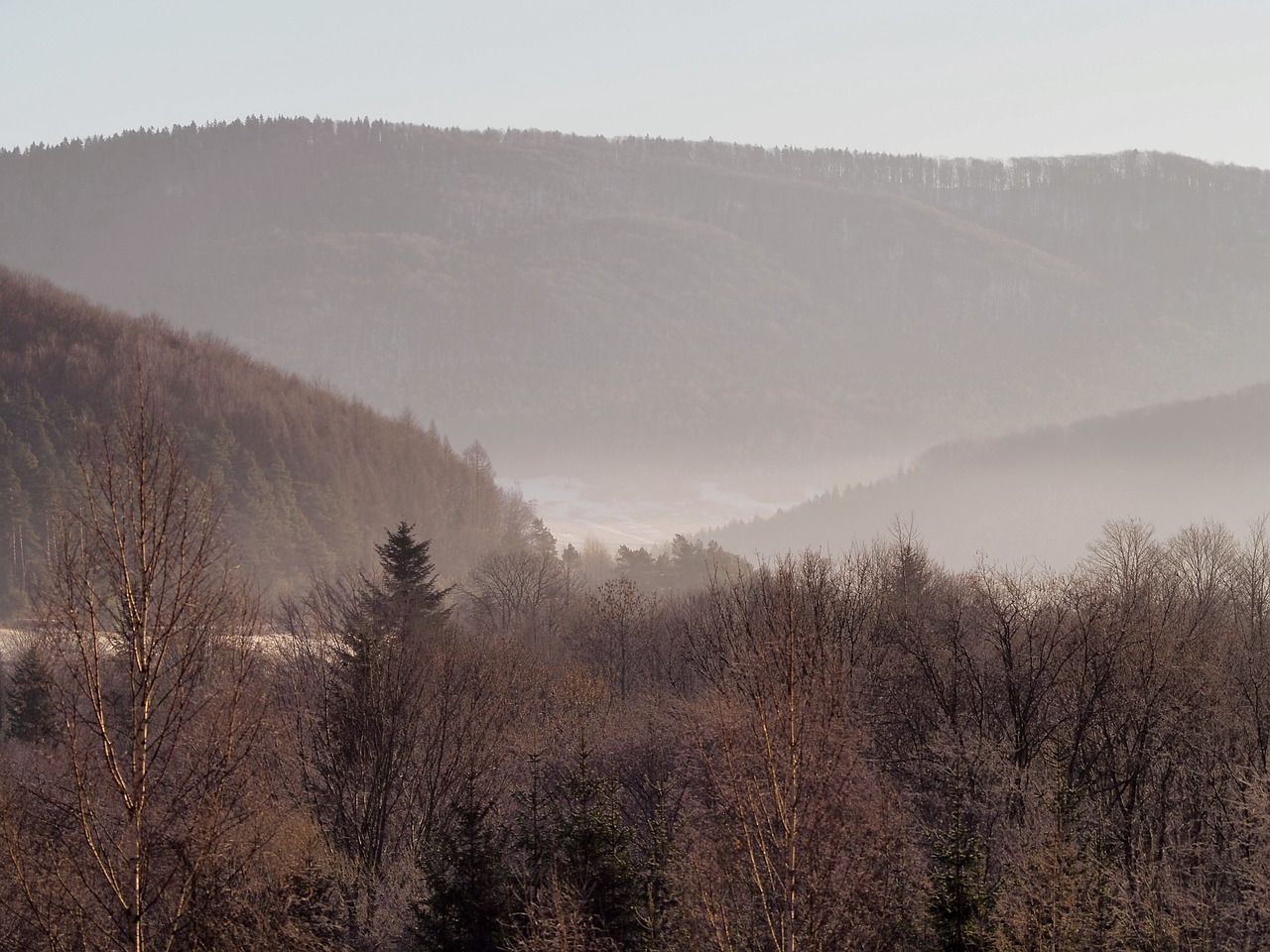 beskids  mountains  the fog free photo