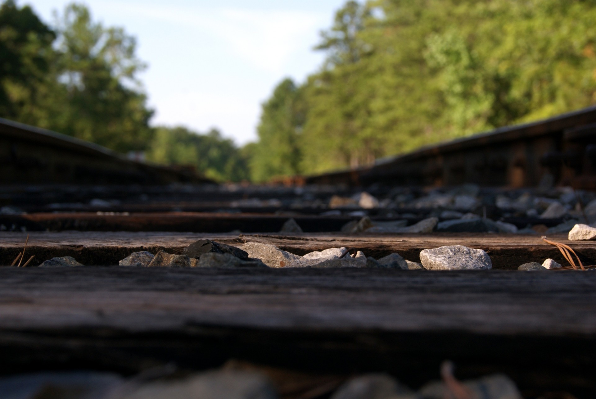 railroad track ties free photo