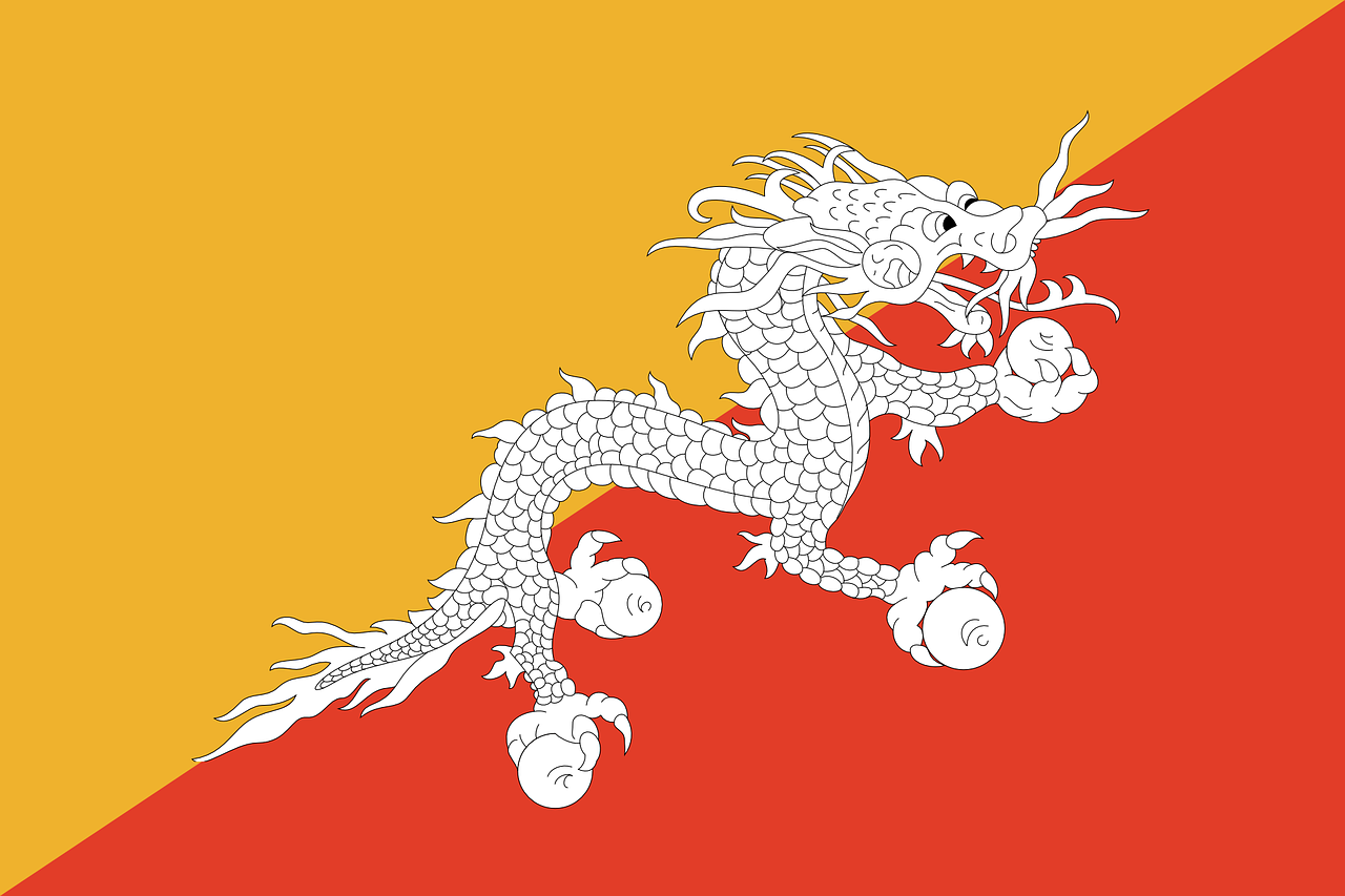 bhutan flag national flag free photo