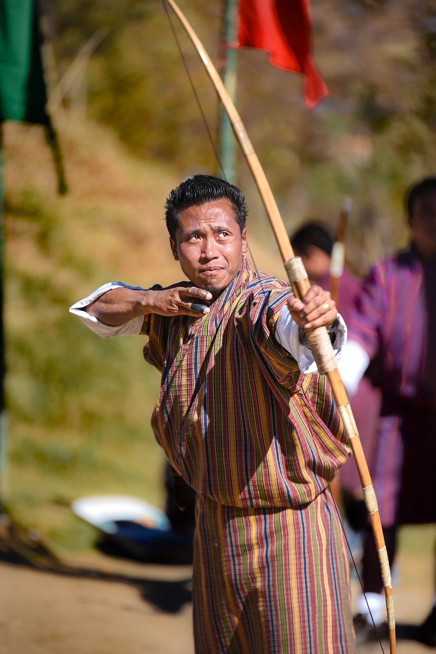 bhutan archery tradition free photo