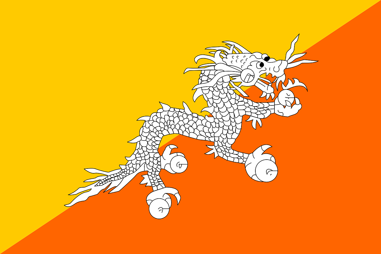 bhutan flag national free photo