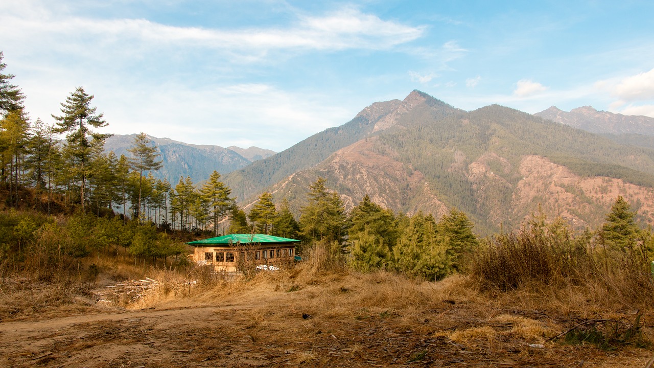 bhutan landscape mountain free photo