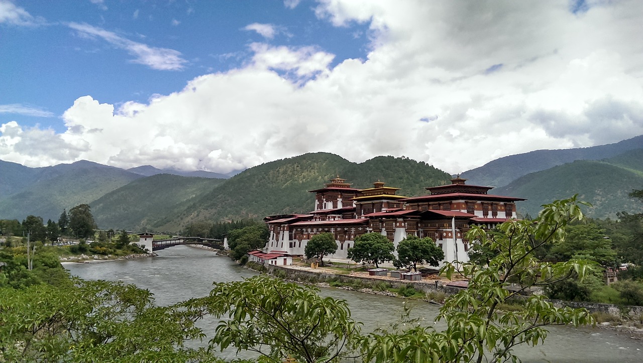 bhutan punakha dzong asia free photo