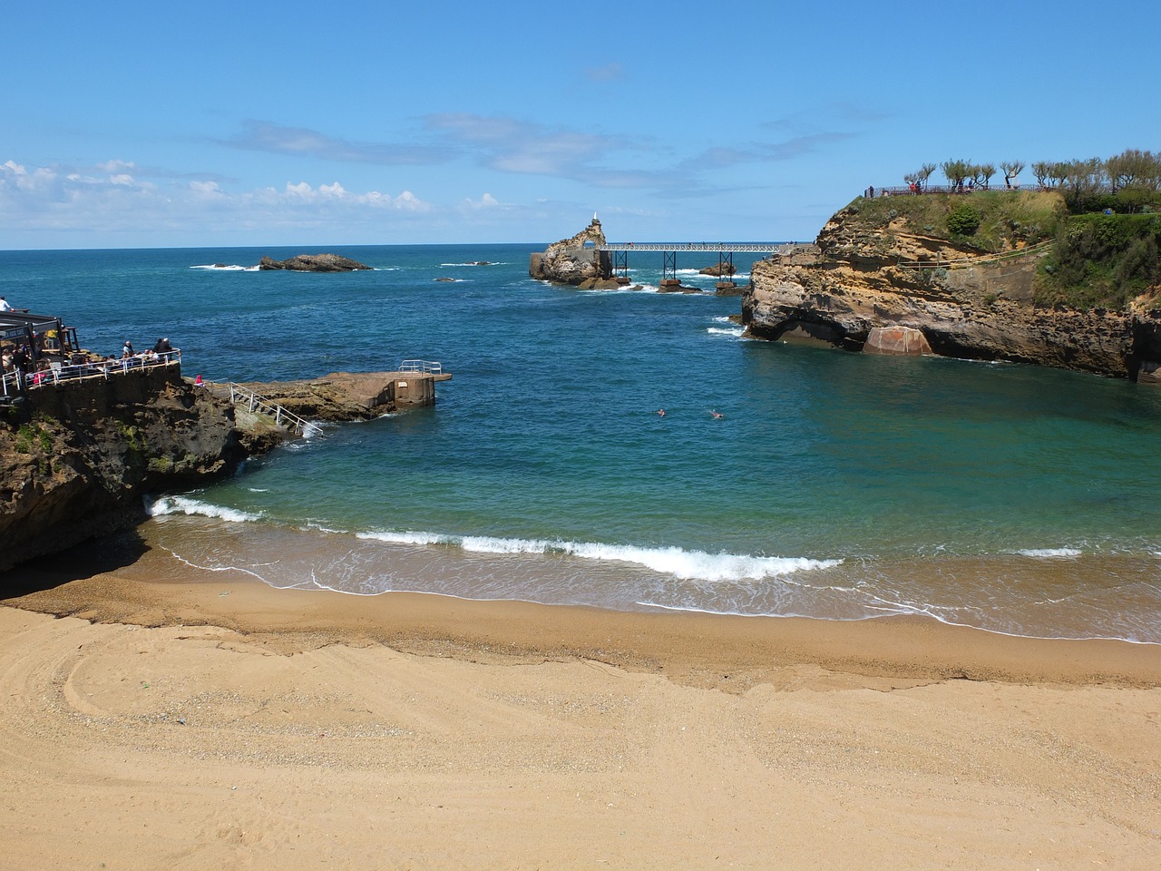 biarritz sea seaside free photo