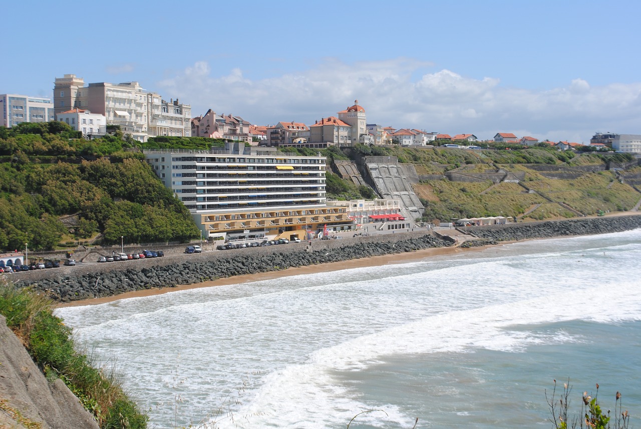 biarritz beach basque surf free photo