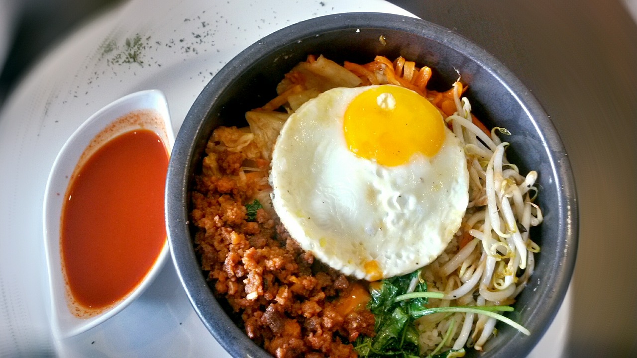 bibimbap korean cuisine free photo