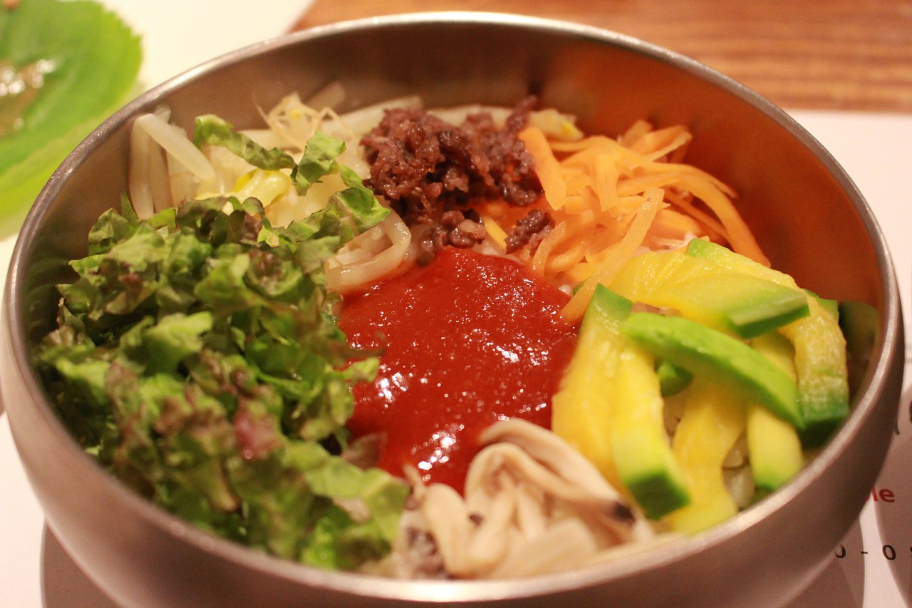 bibimbap korean gochujang free photo