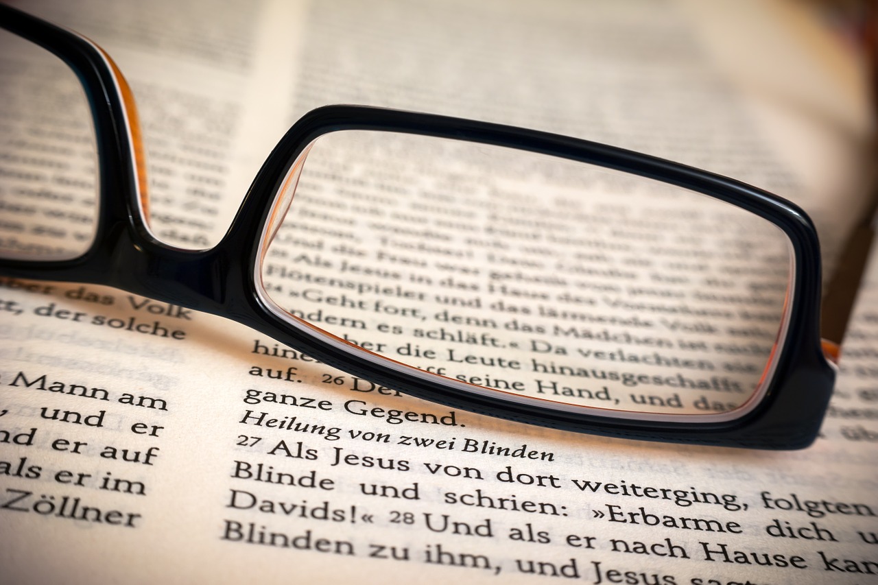 bible glasses healing free photo