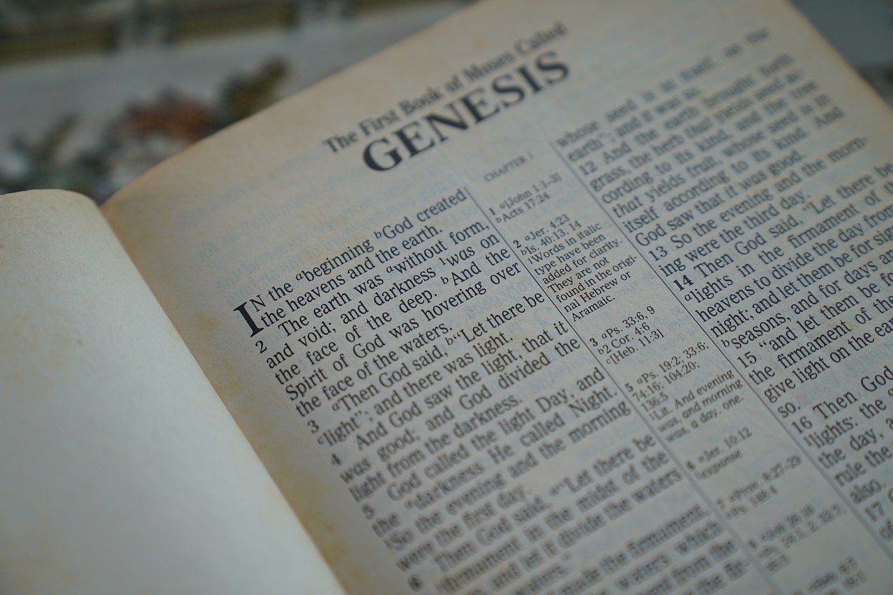 bible genesis in the beginning free photo