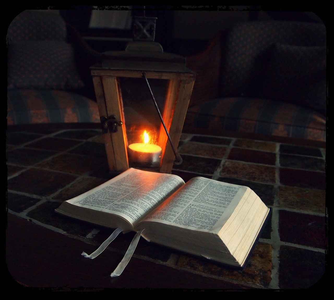 bible bible reading lantern free photo