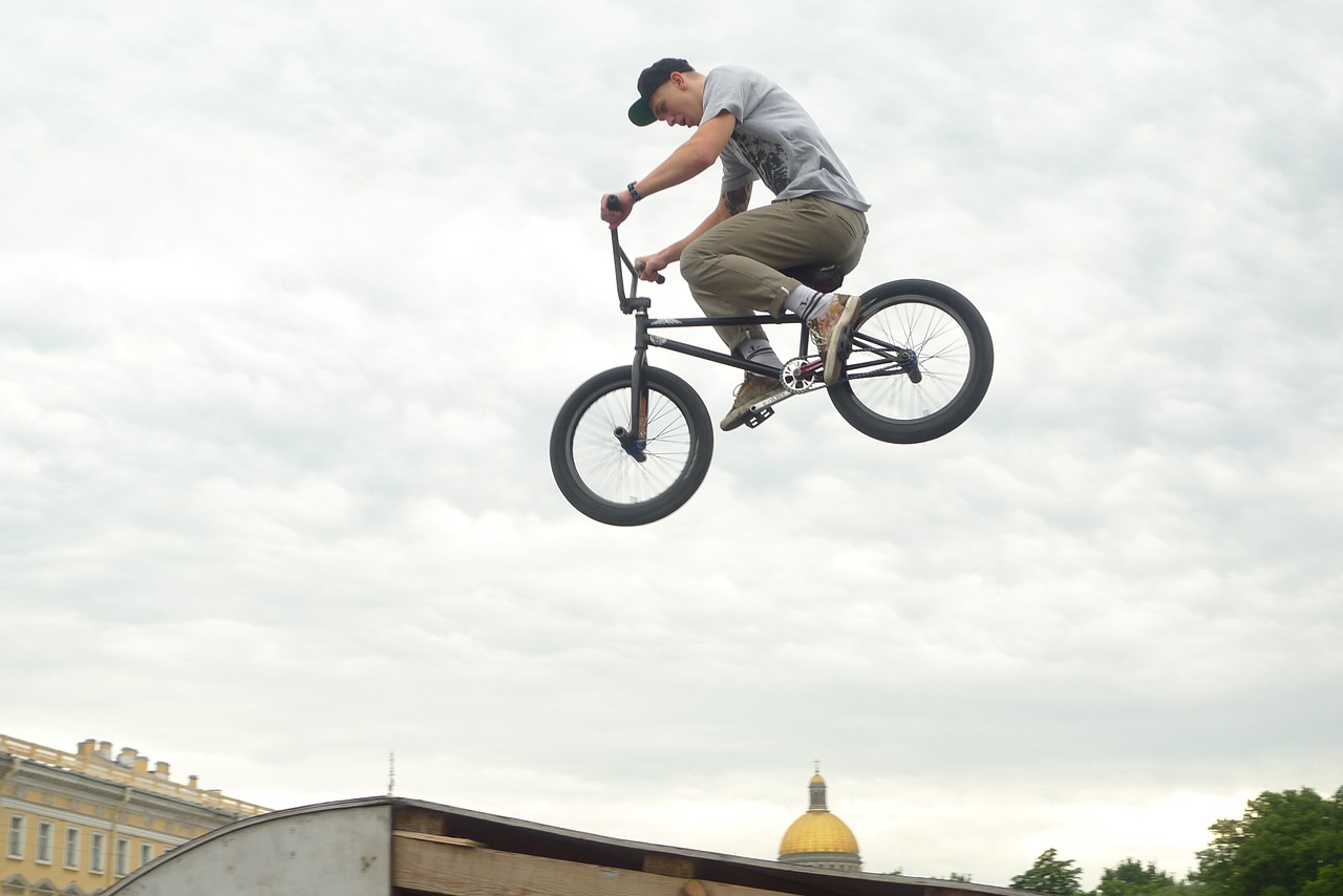 bicycle trick russia free photo