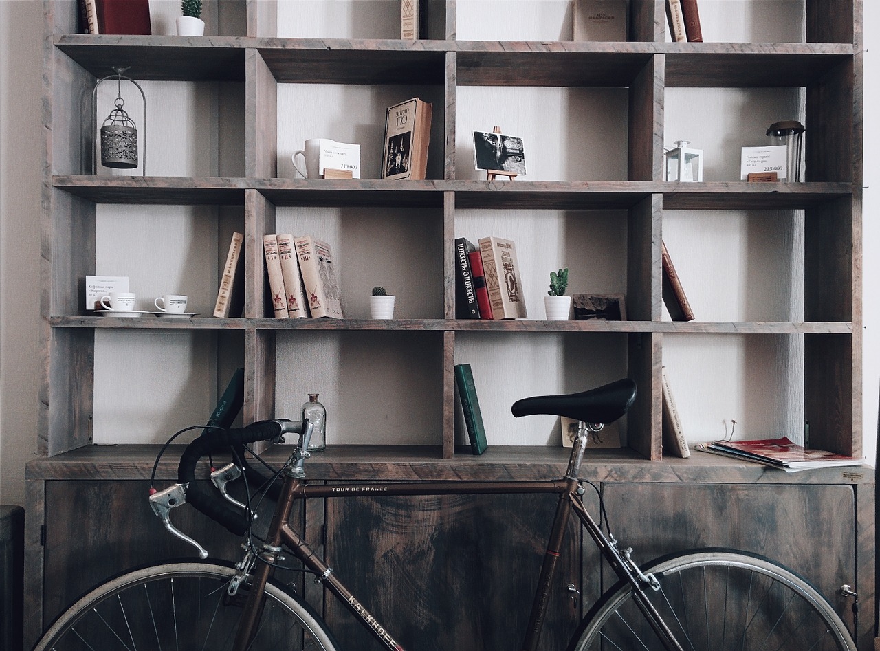 bicycle shelves shelf free photo