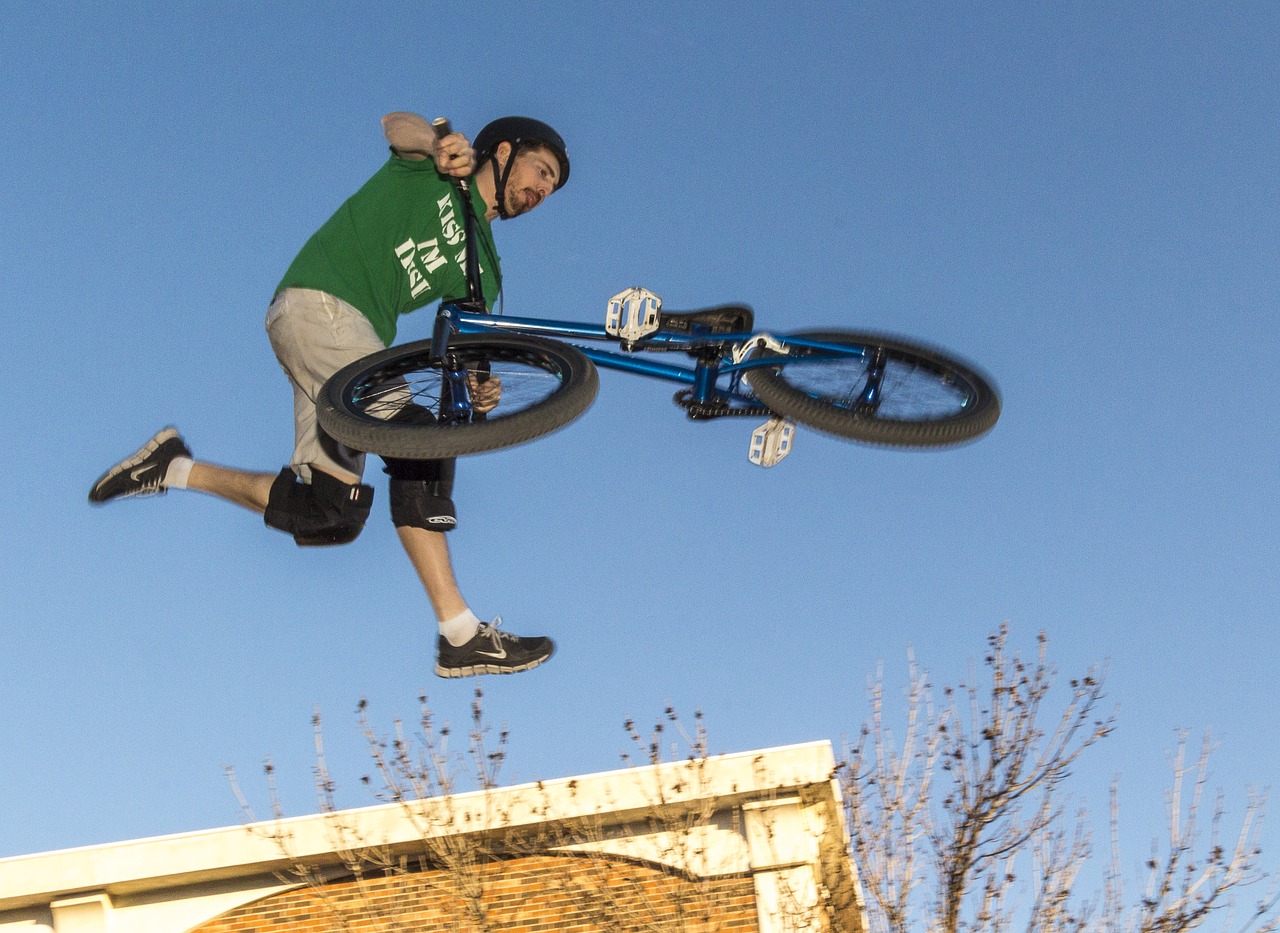 bicycle motocross stunt free photo