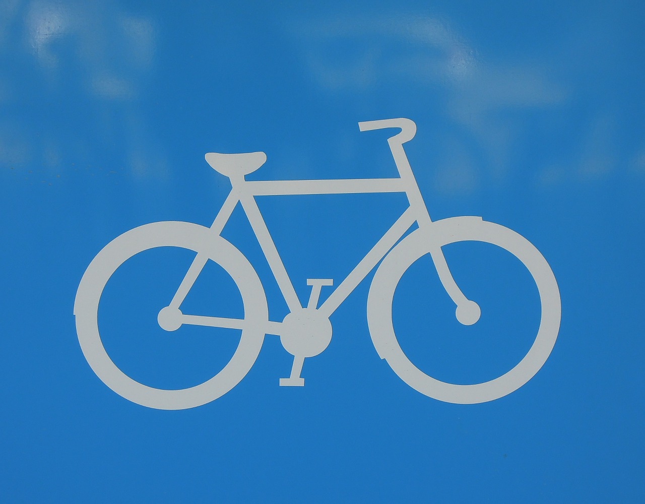 bicycle sign blue free photo