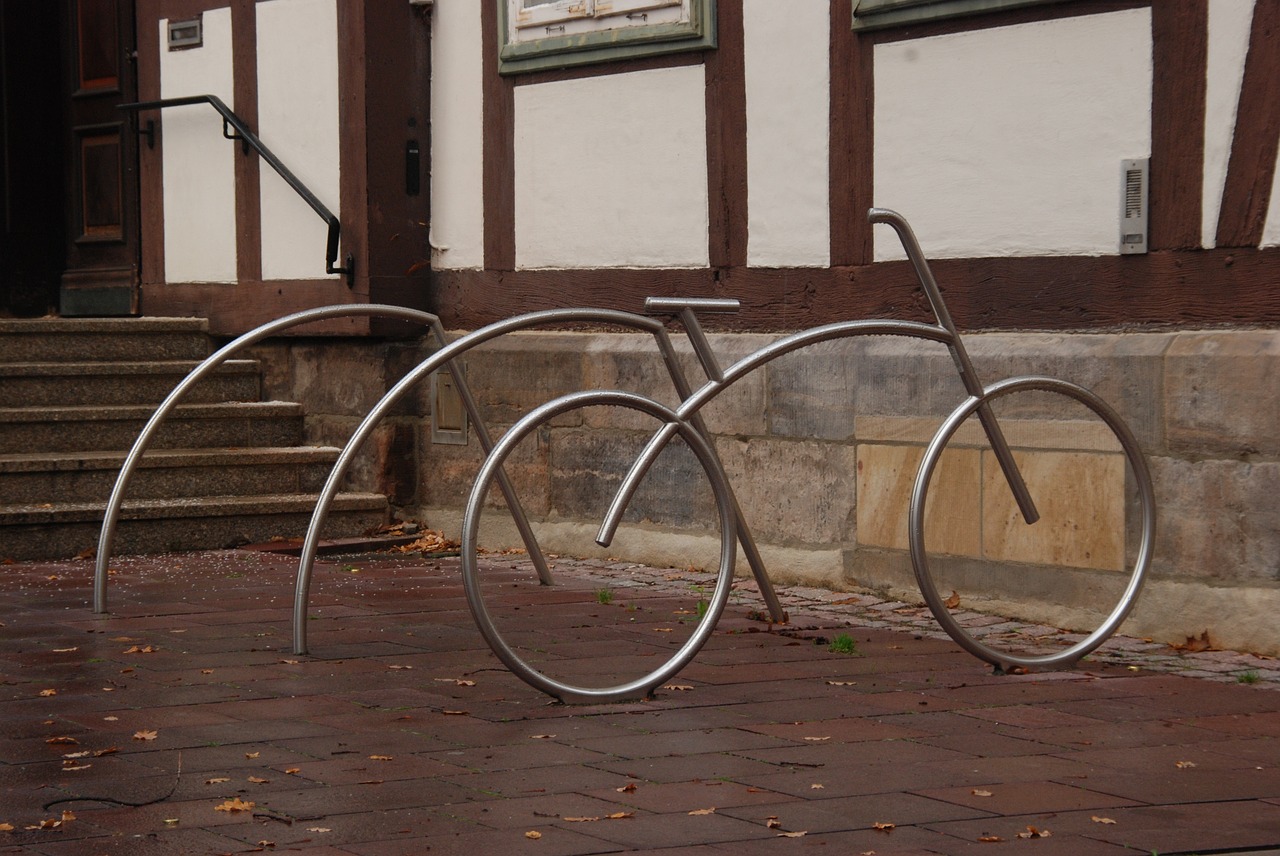 bicycle rack modern free photo