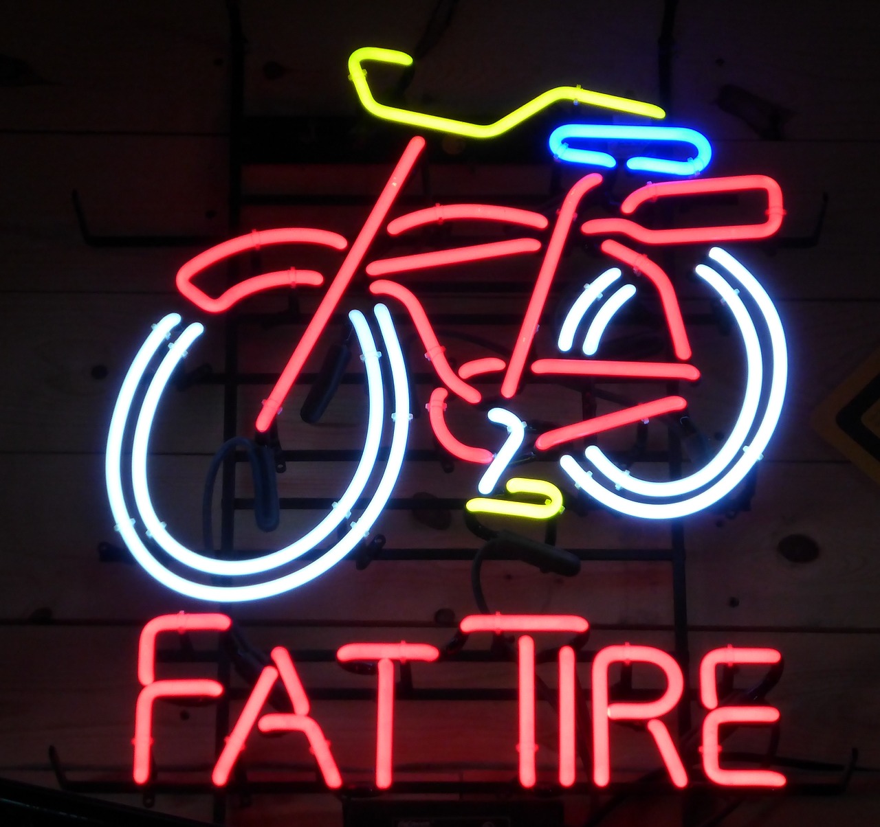 bicycle neon lighting free photo