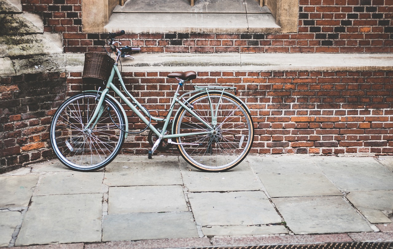 bicycle bike brick wall free photo