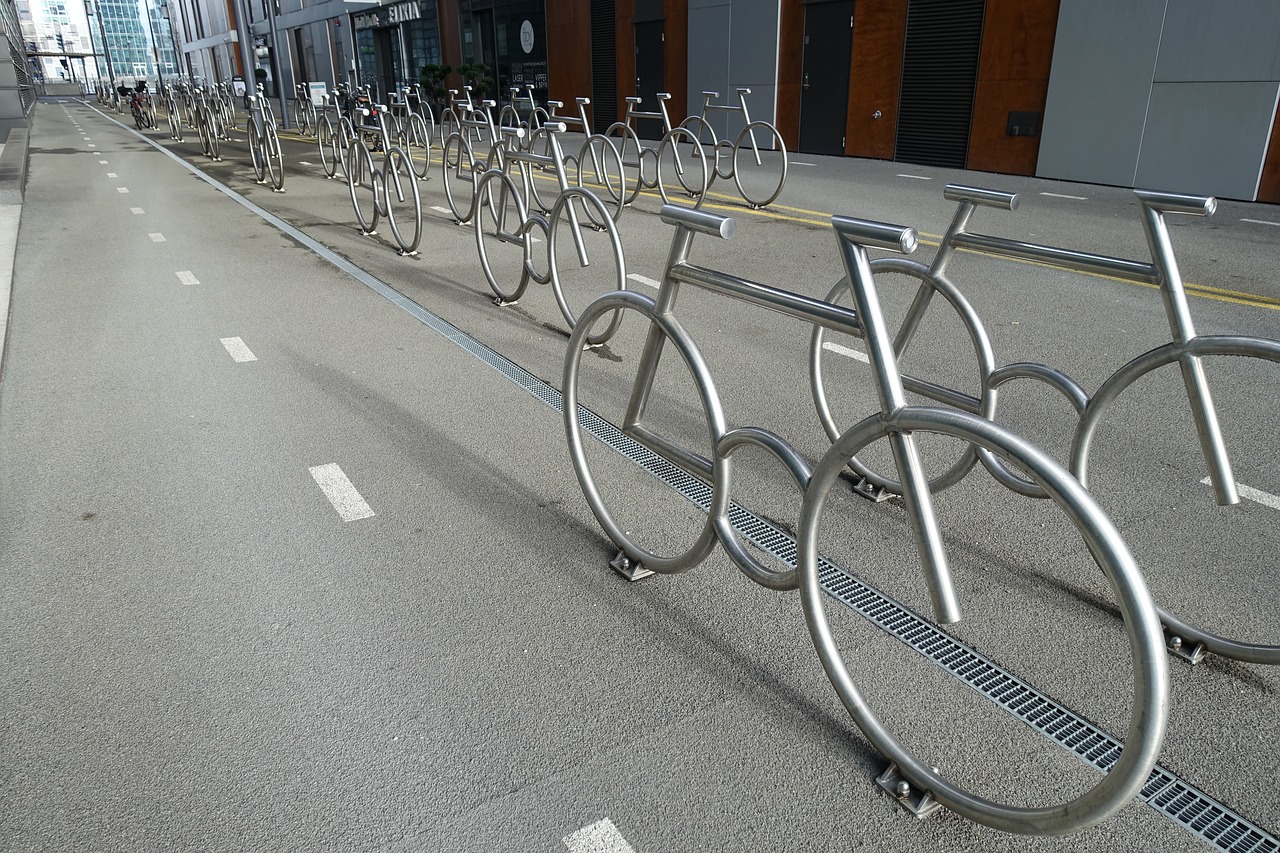 bicycle biking parking free photo