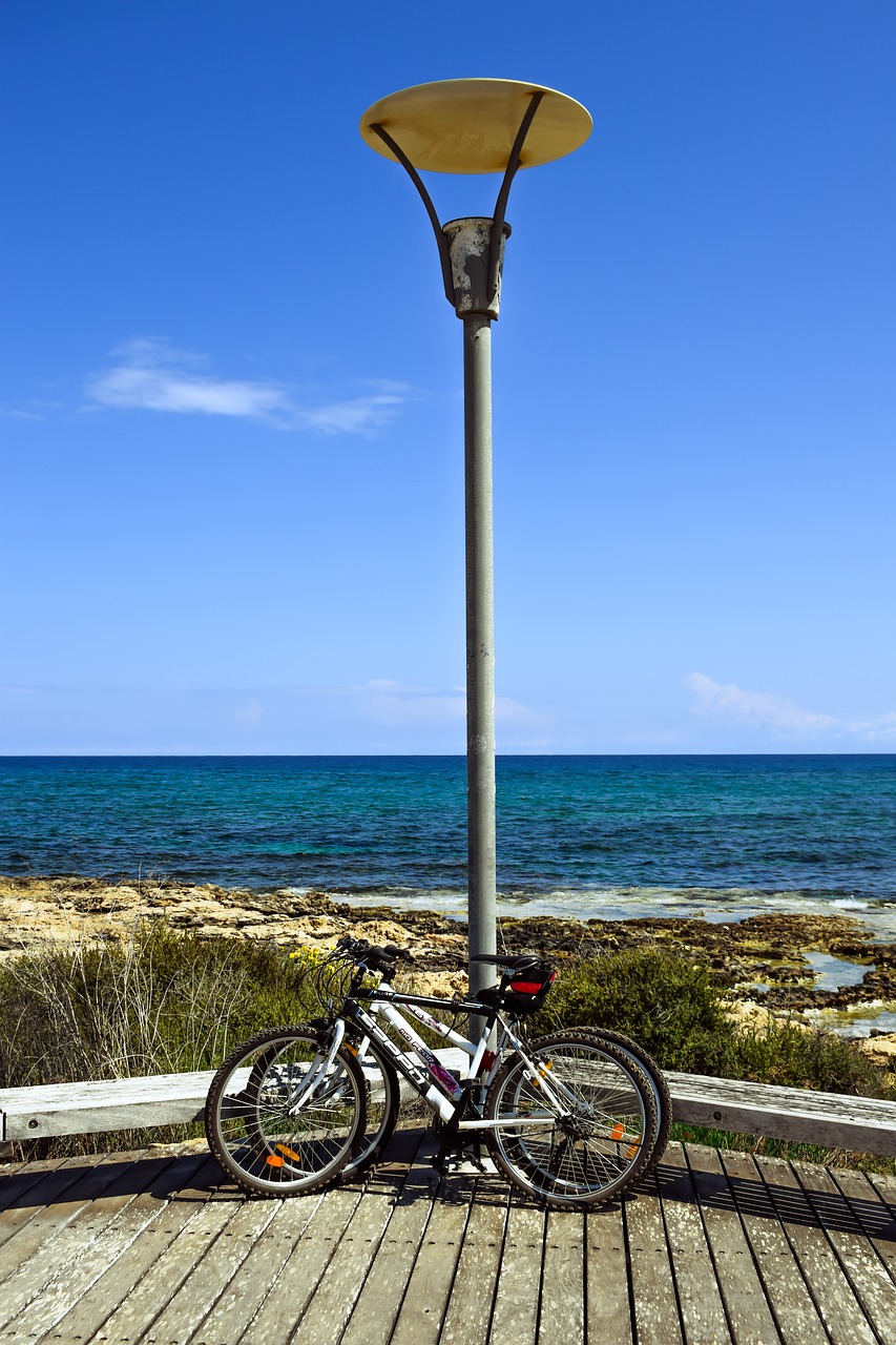 bicycle sea beach free photo