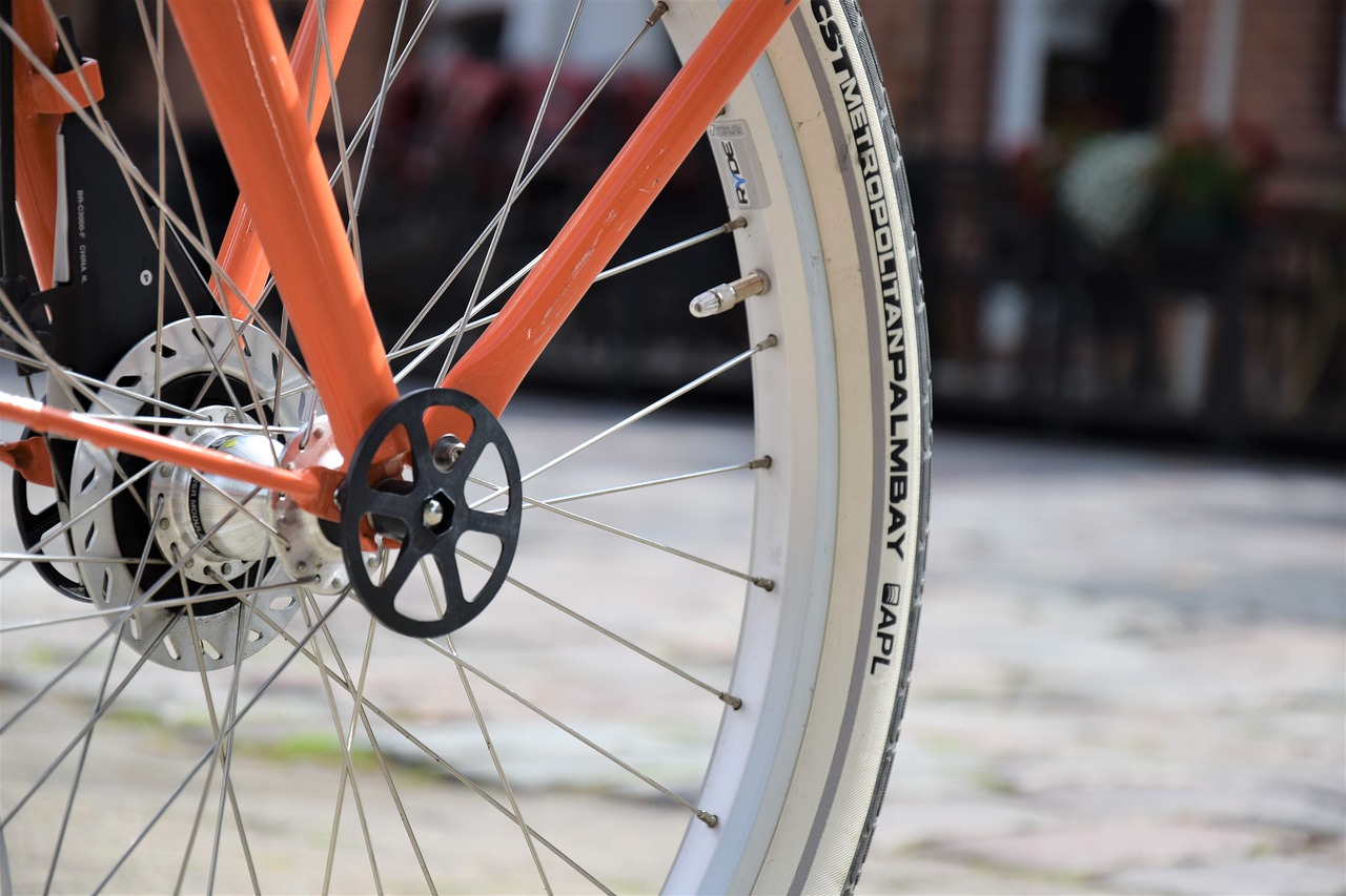 bicycle orange urban free photo