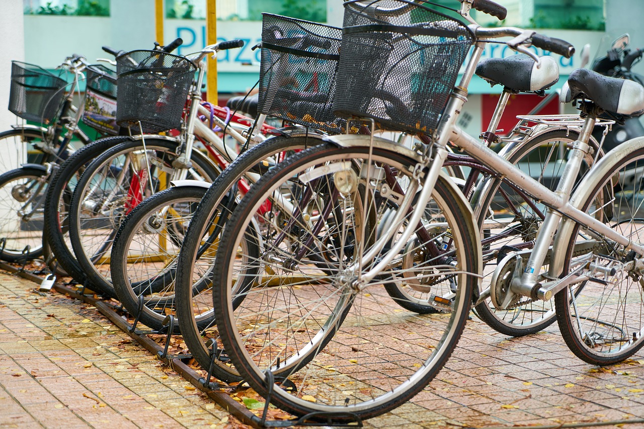 bicycle park wheel free photo