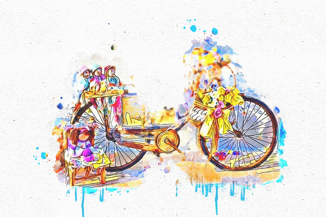 Bicycle на Цветном фоне