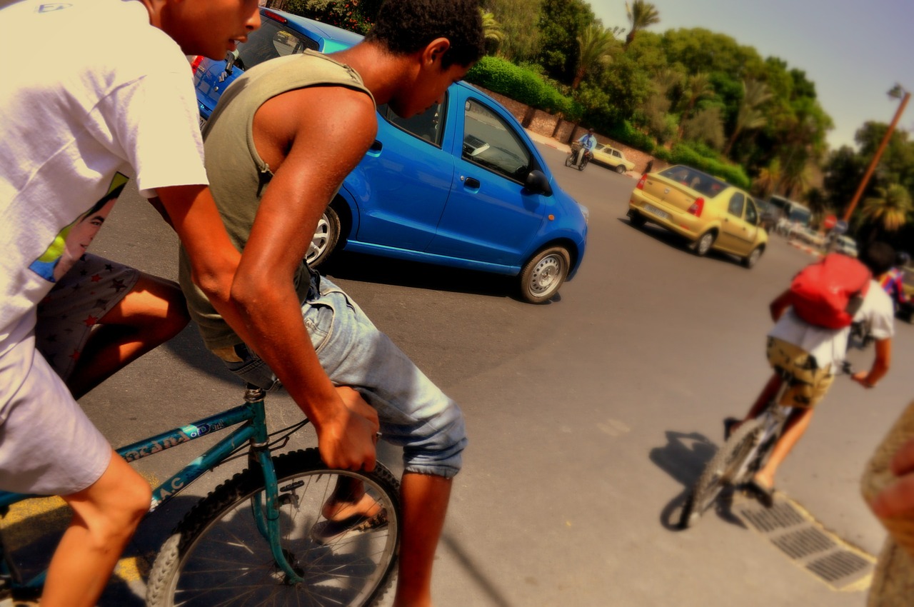 bicycle morocco kids free photo