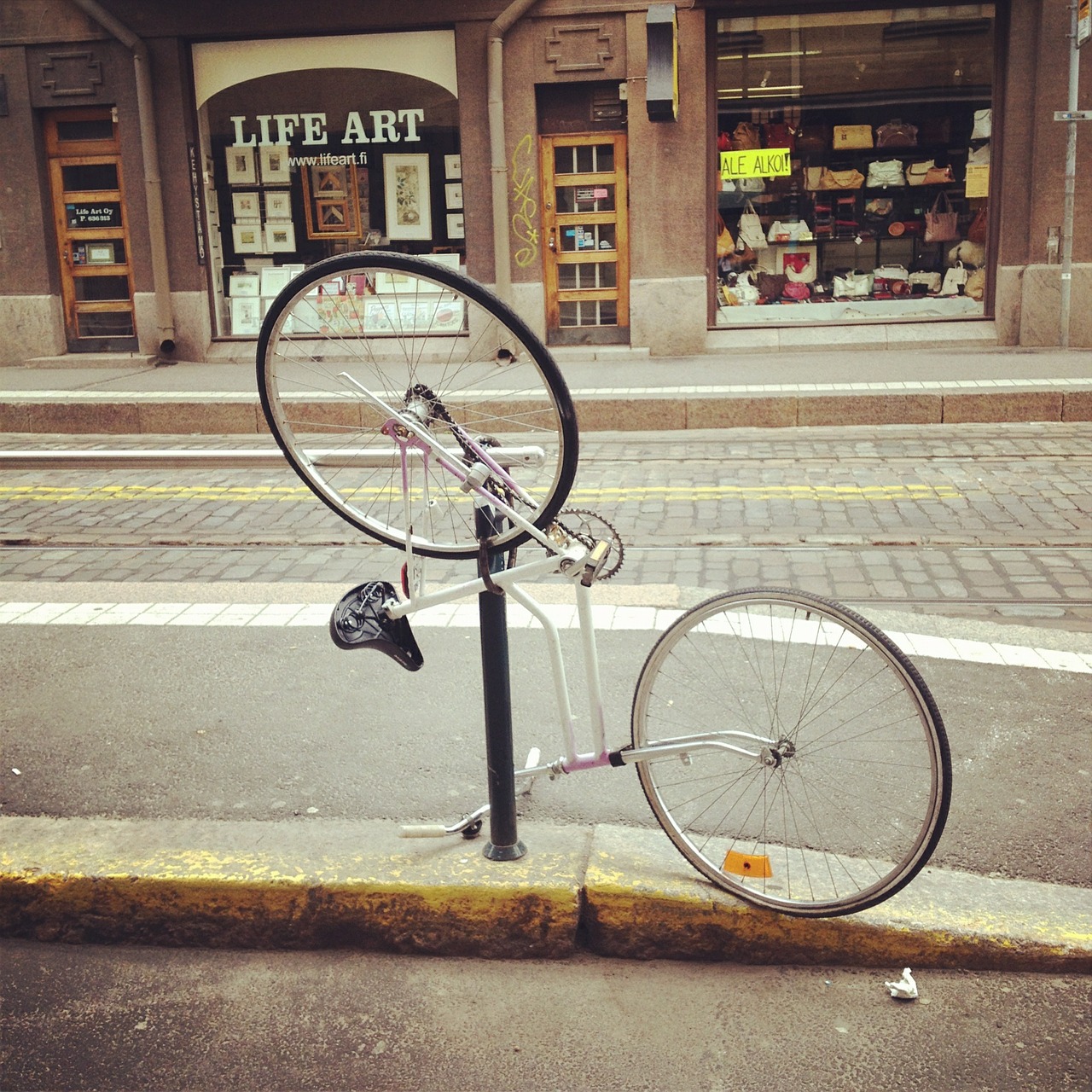 bicycle street helsinki free photo