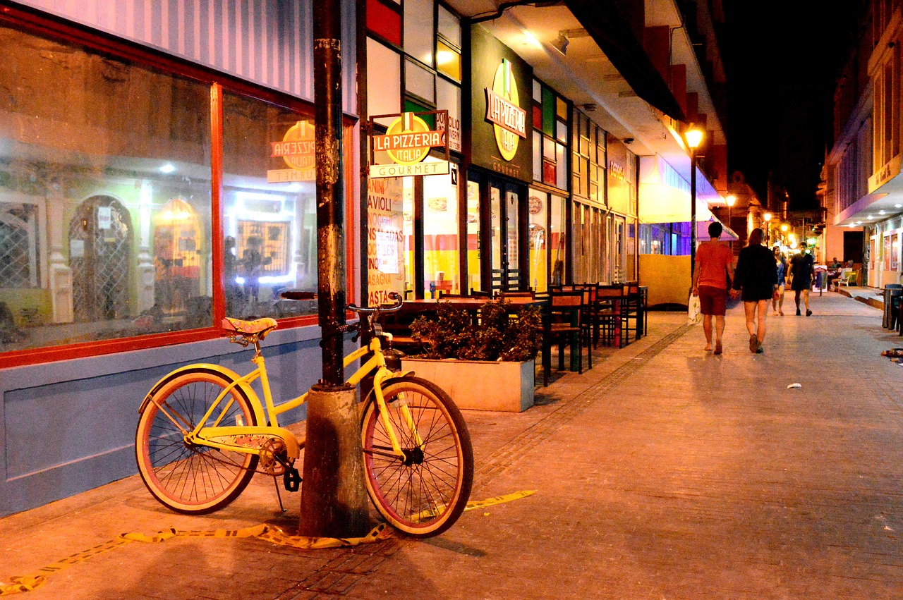 bicycle path restaurant free photo