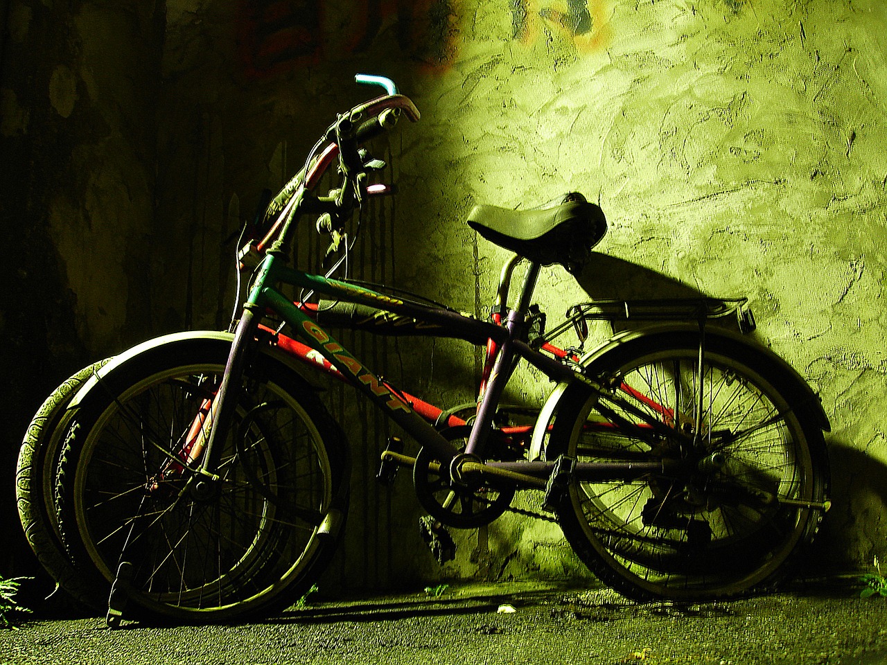 bicycle night asia free photo