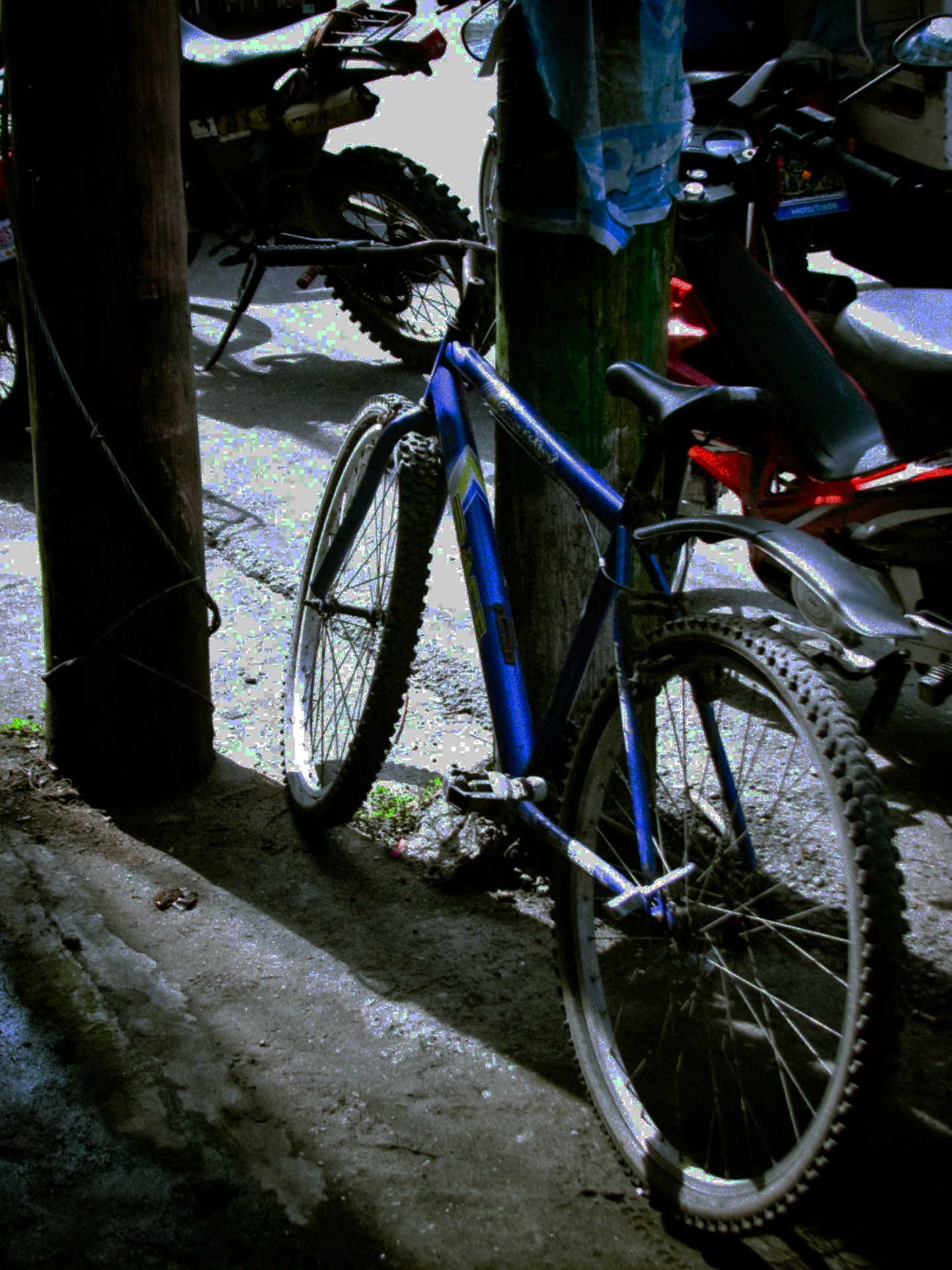 bicycle park street free photo
