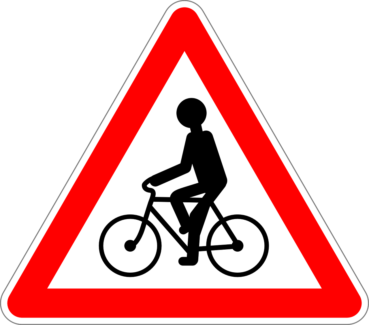 bicycles cycler traffic sign free photo