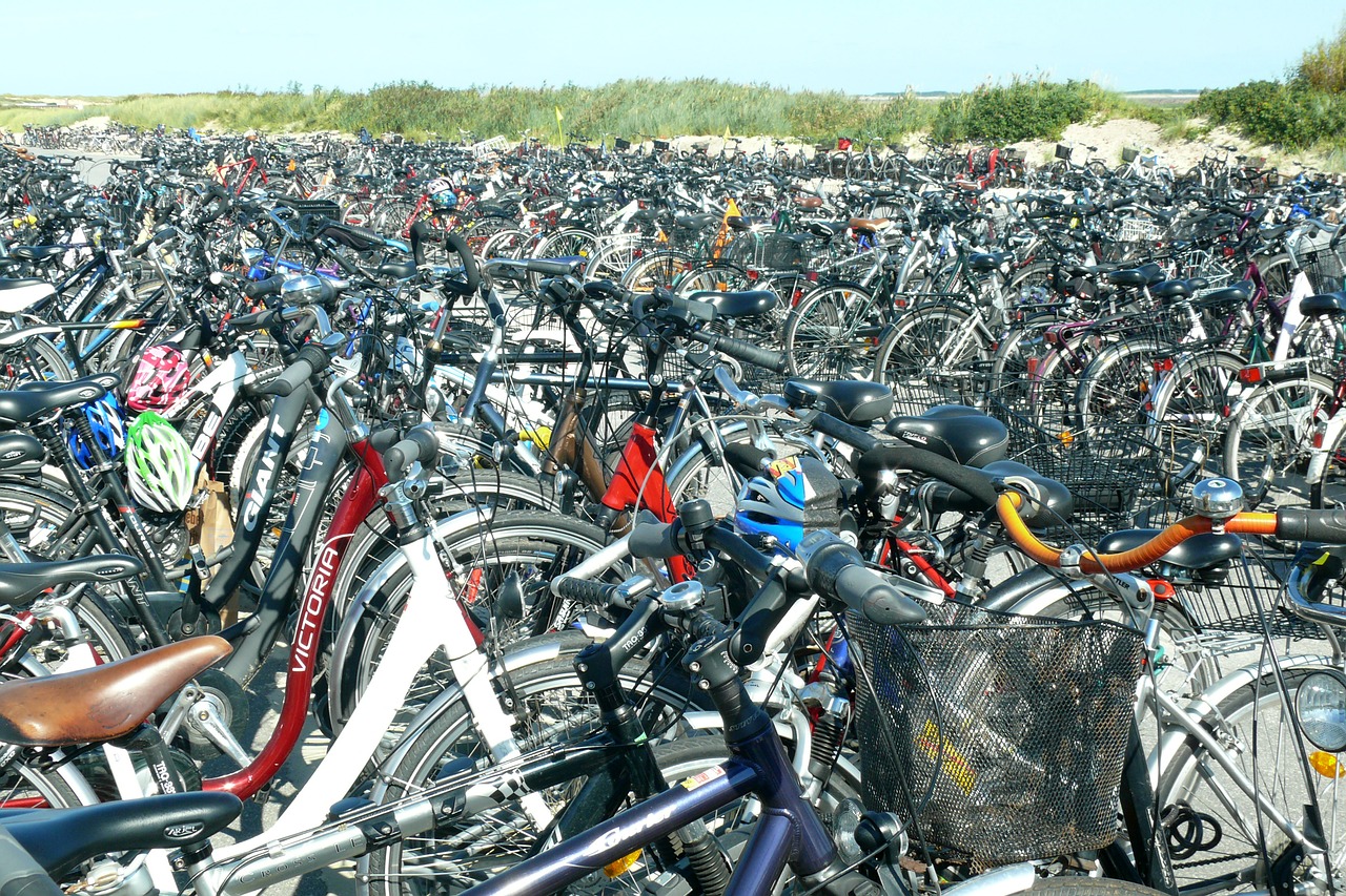 bicycles bike parking free photo