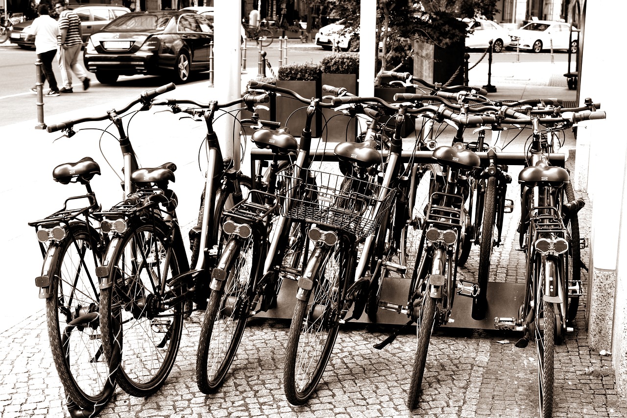 bicycles city berlin free photo