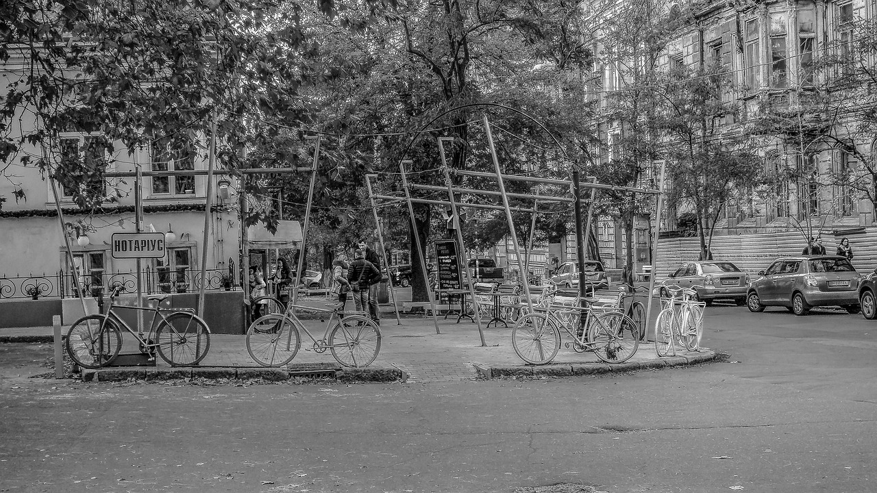 bicycles fence odessa free photo