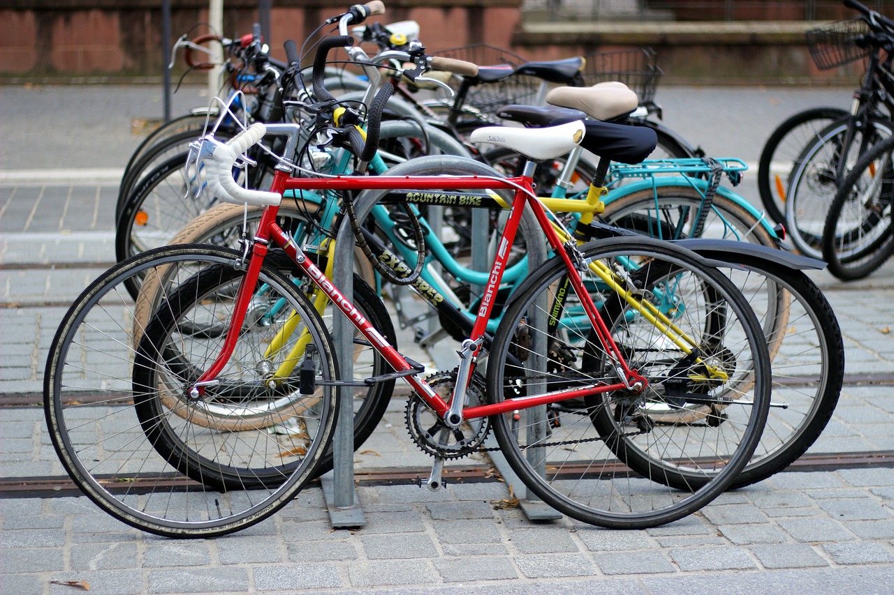 bicycles bike stand free photo