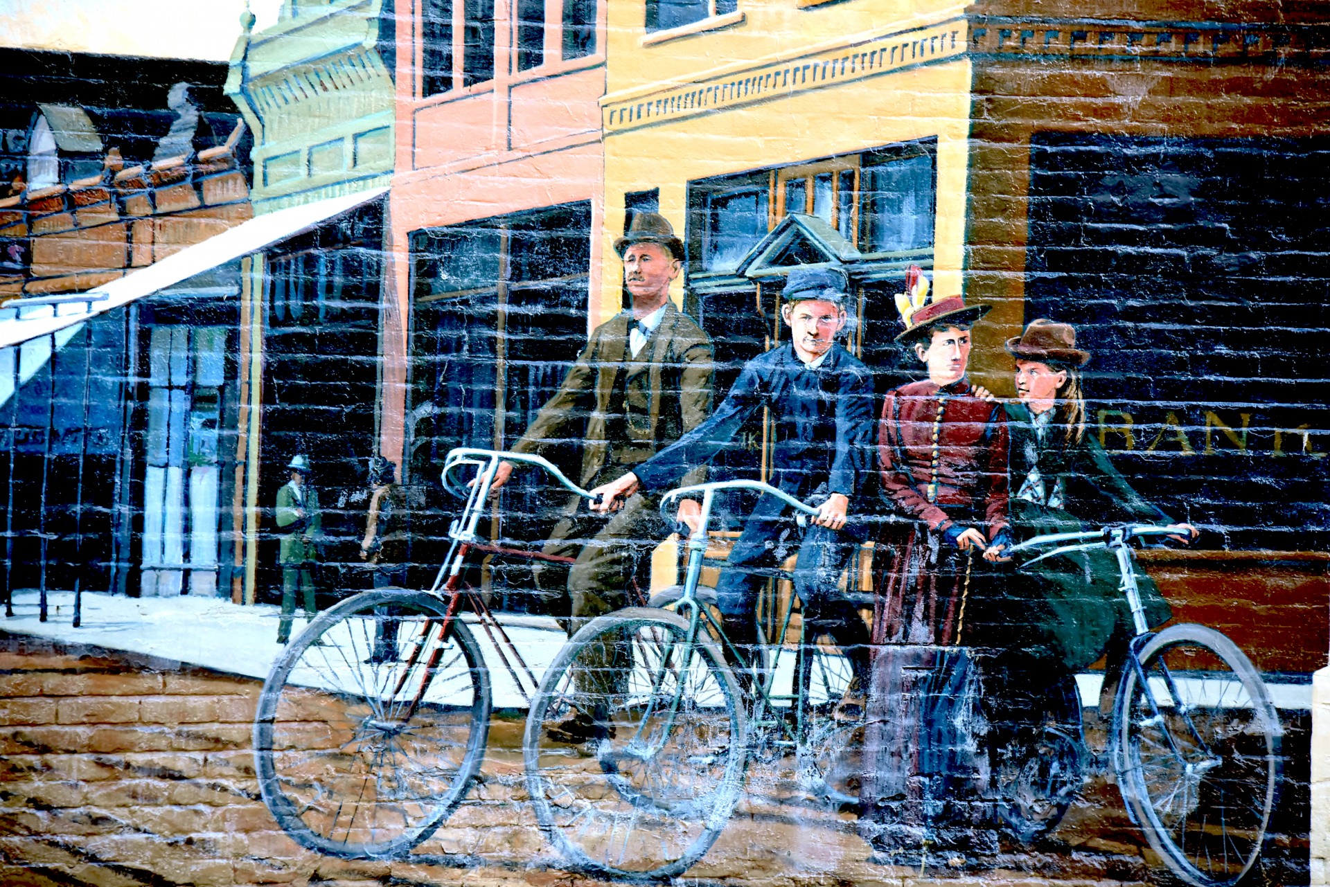 bicycle bicycles mural free photo