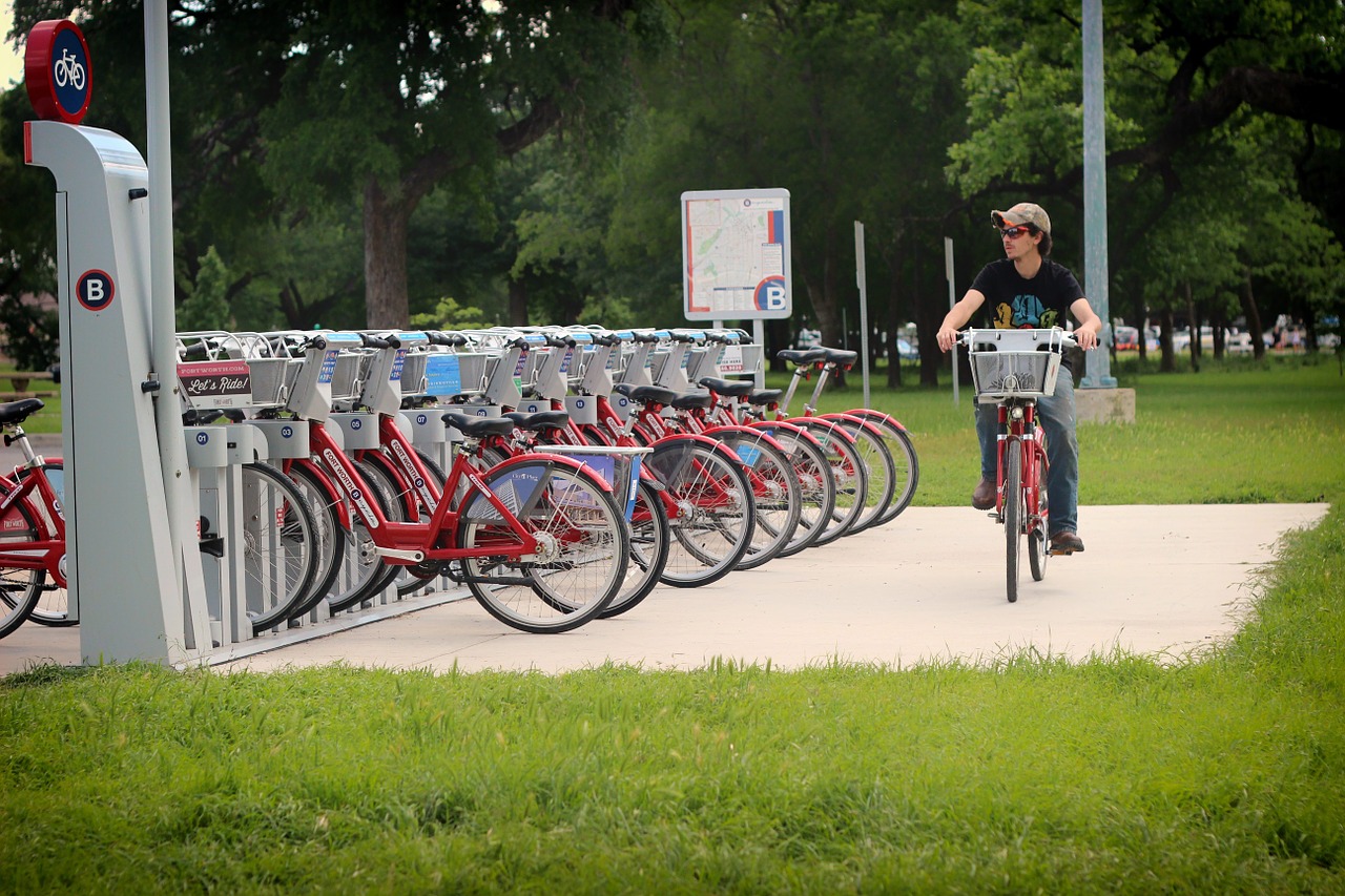 bicycling bike share texas free photo